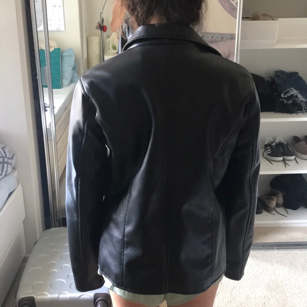 Black leather jacket